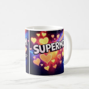 SUPERMOM Galaxy Tasse - Farbenfrohe kosmische Gabe