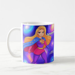 SUPERMOM Galaxy Tasse - Geschenk für starke Mamas