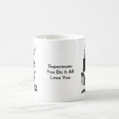 Supermom Individuelle Nachricht Muttertag Kaffeetasse (Mittel)