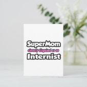 SuperMom.. Internist Postkarte (Stehend Vorderseite)