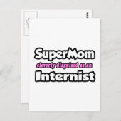 SuperMom.. Internist Postkarte (Vorne/Hinten)