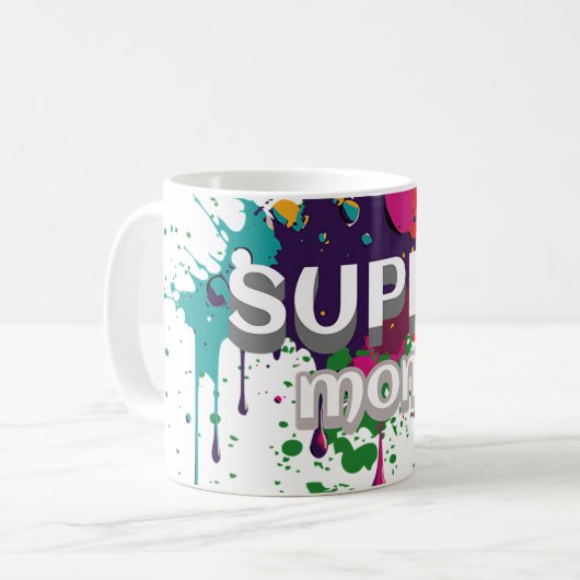 SuperMom Kaffeetasse (Vorderseite Links)