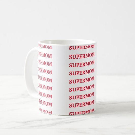 SuperMom Kaffeetasse (Vorderseite Links)