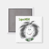 SuperMOM Magnet (Vorderseite/Rückseite)