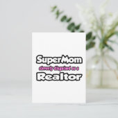 SuperMom.. Realtor Postkarte (Stehend Vorderseite)
