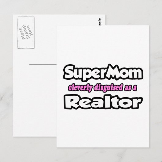 SuperMom.. Realtor Postkarte (Vorne/Hinten)