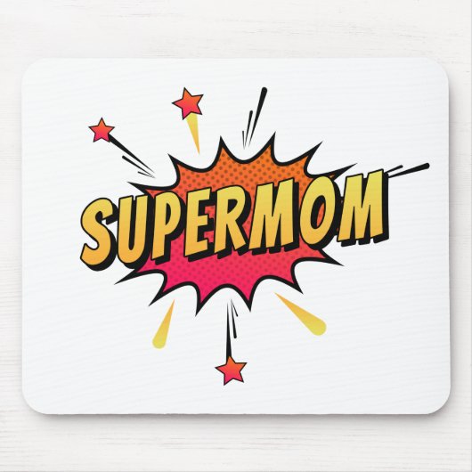 Supermom Retro Comic Pop Art | Mauspad (Vorne)