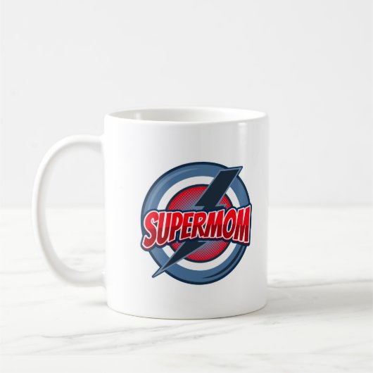 SuperMom Retro-Logo-Stil Kaffeetasse (Links)