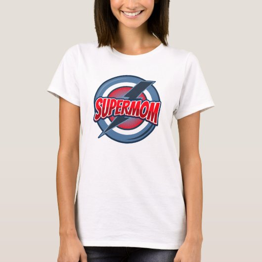 SuperMom Retro-Logo-Stil T-Shirt (Vorderseite)