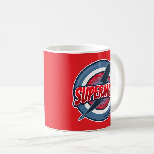 Supermom retro logo style  kaffeetasse (VorderseiteRechts)