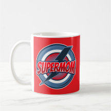 Supermom retro logo style 