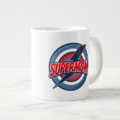 SuperMom Retro-Logo-Tasse Jumbo-Tasse (Vorderseite Rechts)