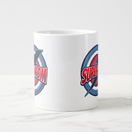 SuperMom Retro-Logo-Tasse Jumbo-Tasse (Vorderseite)