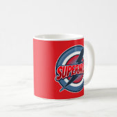 Supermom Retro-Logostil Kaffeetasse (VorderseiteRechts)