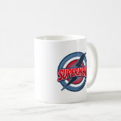 Supermom Retro-Logostil Kaffeetasse (VorderseiteRechts)