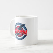 Supermom Retro-Logostil Kaffeetasse (Vorderseite Links)