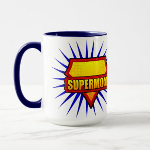 Supermom-Schild Pop-Art-Tasse Tasse