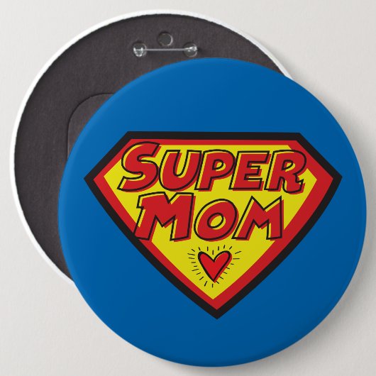 Supermom-Symbol - Button (Vorne & Hinten)