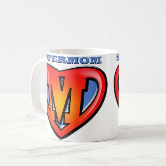 SUPERMOM Tasse (Vorderseite Links)