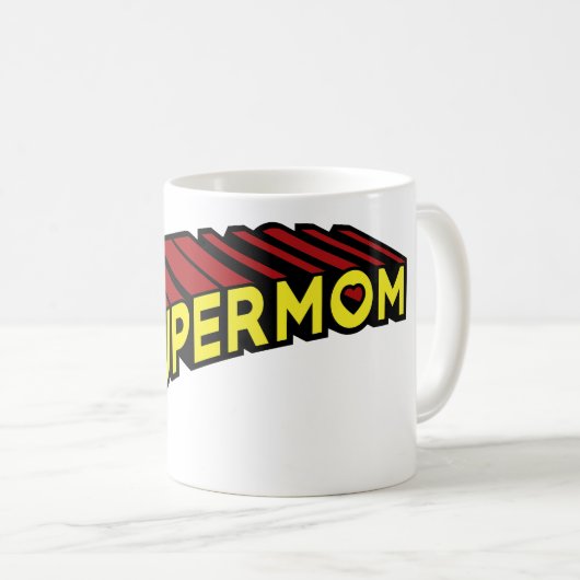 Supermom-Tasse Kaffeetasse (VorderseiteRechts)