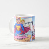 SUPERMOM-Tasse - Niedliches Superhero-Geschenk für Kaffeetasse (Vorderseite Links)