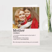Supermom Wörterbuchdefinition Feiertagskarte (Vorderseite)