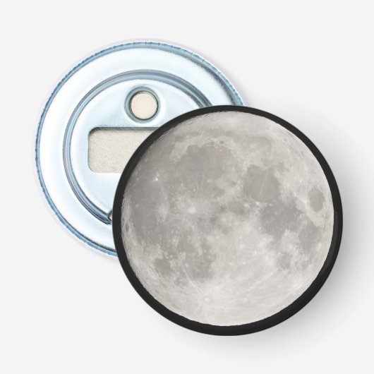 Supermond am schwarzen Himmel Flaschenöffner (Vorderseite)
