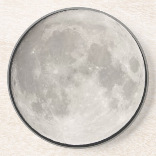 Supermond am schwarzen Himmel Getränkeuntersetzer