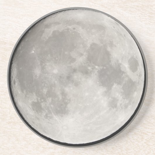 Supermond am schwarzen Himmel Getränkeuntersetzer (Vorne)