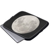 Supermond am schwarzen Himmel Laptopschutzhülle (Vorne Knopf)