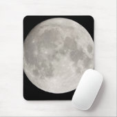 Supermond am schwarzen Himmel Mousepad (Mit Mouse)