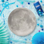 Supermond am schwarzen Himmel Pappteller (Party)