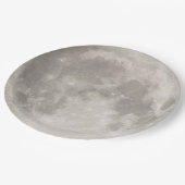 Supermond am schwarzen Himmel Pappteller (Schrägansicht)