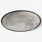 Supermond am schwarzen Himmel Pappteller (Schrägansicht)