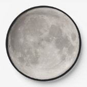 Supermond am schwarzen Himmel Pappteller (Vorderseite)