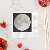 Supermond am schwarzen Himmel Serviette (Beispiel)