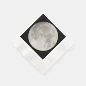 Supermond am schwarzen Himmel Serviette (Ecke)