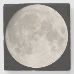 Supermond am schwarzen Himmel Steinuntersetzer