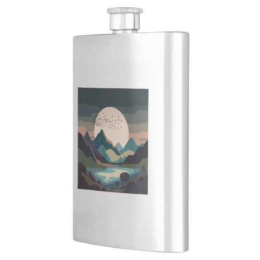 Supermond am See Flachmann (Links)