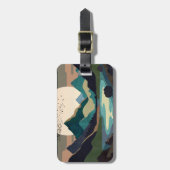 Supermond am See Gepäckanhänger (Vorderseite vertikal)