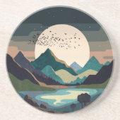 Supermond am See Getränkeuntersetzer (Vorne)