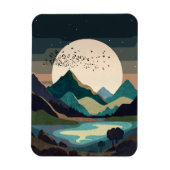 Supermond am See Magnet (Vertikal)