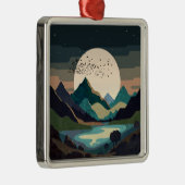 Supermond am See Ornament Aus Metall (Rechts)