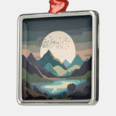 Supermond am See Ornament Aus Metall (Links)