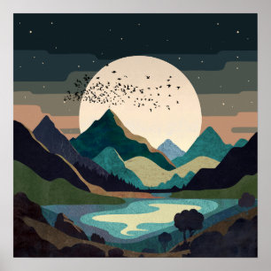 Supermond am See Poster