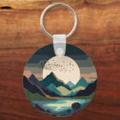 Supermond am See Schlüsselanhänger (Vorderseite)