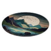 Supermond am See Schneidebrett (Ecke)