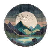 Supermond am See Schneidebrett (Vorderseite)