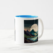 Supermond am See Zweifarbige Tasse (VorderseiteRechts)