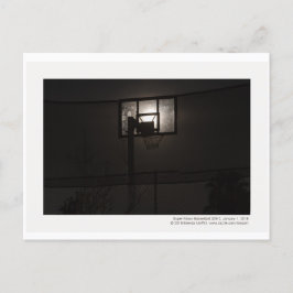 Supermond-Basketballkorb-Spielplatz-Rückenbrett Postkarte